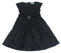 Černé saténové šaty se sponou zn. H&M