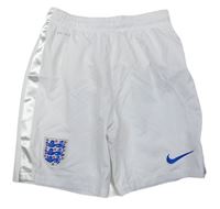 Bílé fotbalové kraťasy s erbem England  zn. Nike 