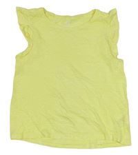 Žluté melírované tričko s volánky zn. H&M