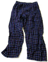 Tmavomodré kostkované pyžamové kalhoty zn. George
