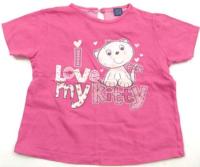Růžové tričko s kočičkou zn. TU