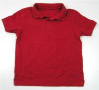 Červené tričko s límečkem zn. George 