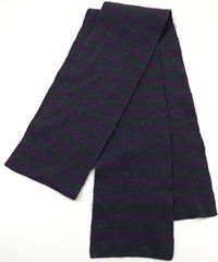 Antracitovo-fialová pruhovaná šála