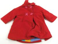 Červeno-barevný sametový jarní kabátek 