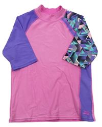 Světlerůžovo-fialové uv tričko 
