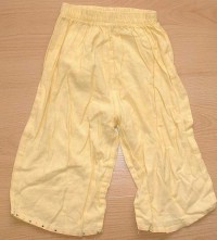 Žluté lněné kalhoty
