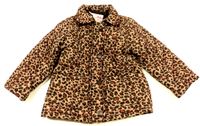 Béžovo-hnědá leopardí šusťáková přechodová bunda zn. YD