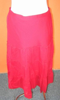 Dámská červená plátěná sukně