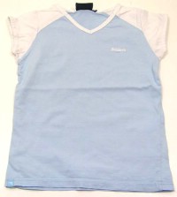 Modro-bílé tričko s nápisem zn. Diadora
