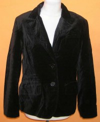 Dásmký černý sametový riflový kabátek zn. Atmosphere