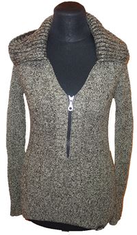 Dámský hnědý melírovaný svetr zn. DKNY
