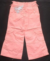 Outlet - Růžové plátěné kalhoty s kapsičkami zn. Funky Diva