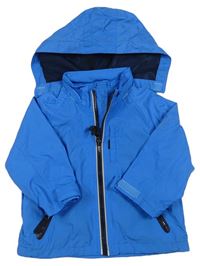 Modrá šusťáková jarní bunda s kapucí zn. H&M