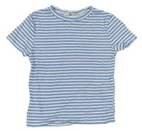 Modro-bílé pruhované crop tričko zn. H&M