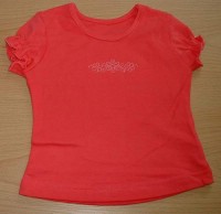 Růžové tričko s kytičkami zn. Mothercare