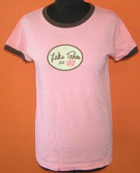 Dámské růžovo-hnědé tričko s nápisem