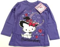 Nové - Fialové triko s Kitty zn. Sanrio
