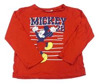 Červené triko s Mickeym zn. Disney