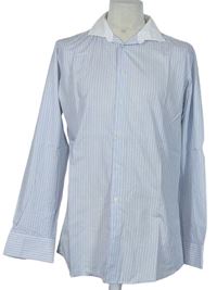 Pánská modro-bílá proužkovaná košile zn. Blažek vel. 43