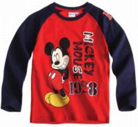 Nové - Červeno-tmavomodré triko s Mickeym zn. Disney 
