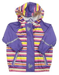 Fialovo-barevná nepromokavá bunda s kapucí zn. Lupilu