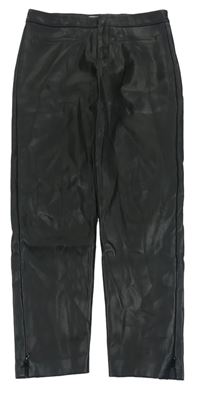 Černé koženkové kalhoty zn. Zara