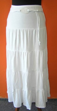 Dámská bílá sukně s páskem