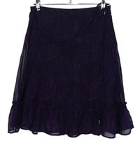 Dámská fialová vzorovaná šifonová sukně zn. Zero 