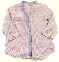 Bílo-růžovo-fialová pruhovaná košile zn. ZARA