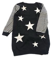 Černo-pruhovaná svetrová tunika s hvězdičkami zn. Nutmeg