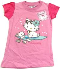 Outlet - Světlerůžovo-růžové tričko s Kitty zn. Sanrio
