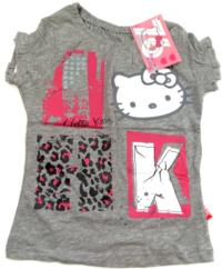Outlet - Šedé tričko s Kitty zn. Sanrio 