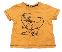 Oranžové tričko s dinosaurem zn. Dopodopo