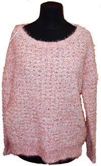 Dámský růžový melírovaný svetr zn. F&F