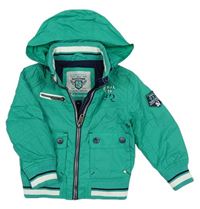 Zelená šusťáková jarní bunda s kapucí zn. C&A