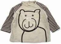 Béžovo-pruhované triko s medvídkem zn. Marks&Spencer