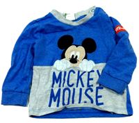 Modro-šedé triko s Mickey Mousem zn. Disney