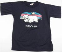 Tmavomodré tričko s medvídkem