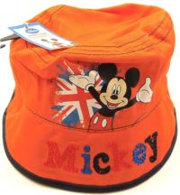 Outlet - Oranžový klobouček s Mickeym zn. George+Disney vel. 1-3 roky