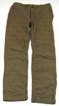 Hnědé vzorované plátěné kalhoty zn. H&M