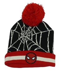 Černo-červená pletená čepice se Spider-manem zn. Marvel 