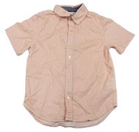 Růžovo-bílá pruhovaná košile s výšivkou zn. H&M