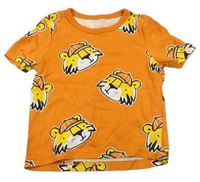 Oranžové tričko s tygry zn. George