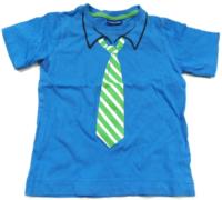 Modré tričko s tištěnou kravatou zn. Cherokee