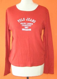 Dámské červené triko s potiskem zn. Ralph Lauren
