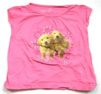 Růžové tričko s obrázkem zn. Girl2girl