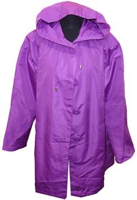 Dámská fialová šusťáková jarní bunda s kapucí 