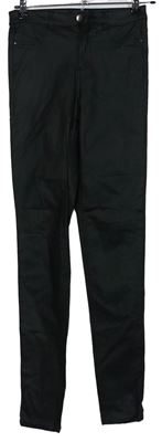 Dámské černé potažené skinny kalhoty zn. F&F
