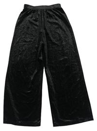 Černé třpytivé sametové culottes kalhoty zn. Nutmeg