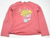 Růžové triko s popcornem zn.Zara vel.140-152